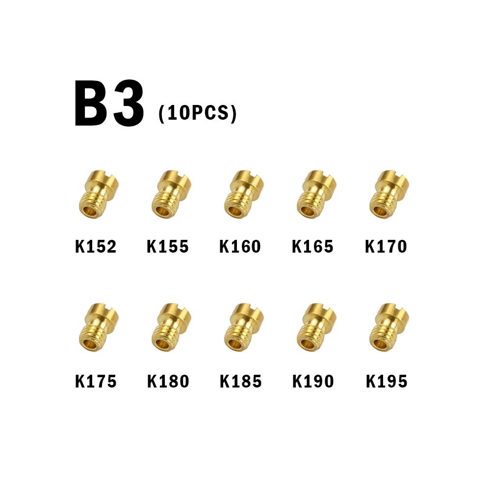 10Pcs Motorcycle Carburetor Main Jets Slow Pilot Jets M5 6mm Thread for PWK Keihin OKO CVK Carb Set Injector Nozzle