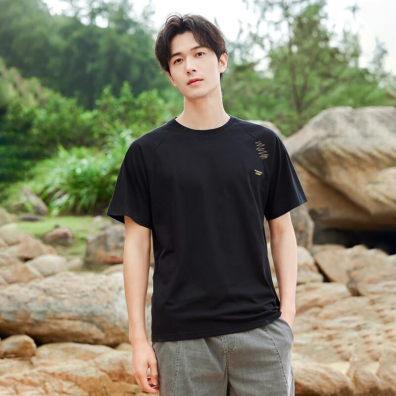 Tuoluzhe Men s Embroidered Cotton T-Shirt L