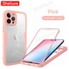 Coque Transparente Intégrale 360 Avant+Arrière Shelluxe Pour iPhone 16 15 14 Plus 13 12 11 Pro Max Silicone Antichoc Double Face