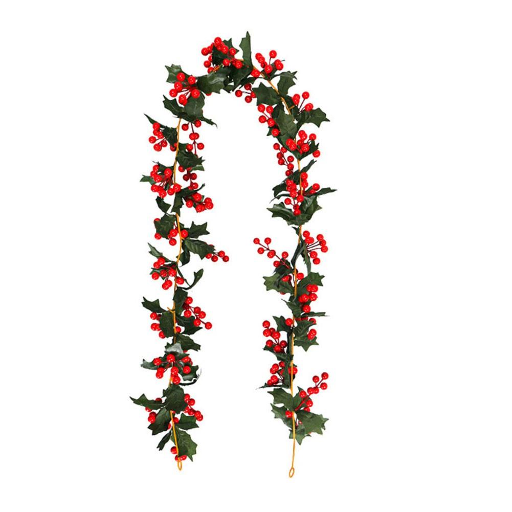 175 Cm Length Garlands Artificial Holly Garland Christmas Trailing Plants