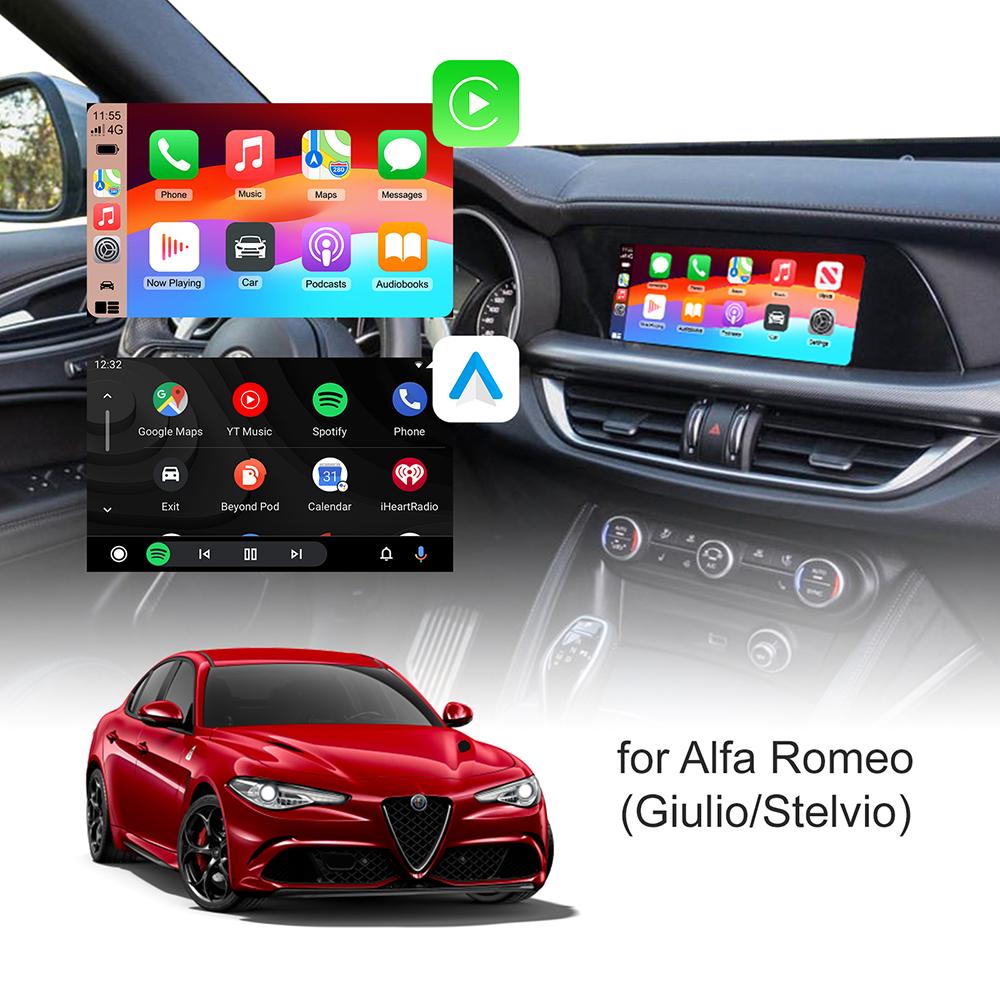 ANYFAR New Upgrade Wireless Carplay Android Auto Car Play Function Box for Alfa Romeo Stelvio & Giulia 2017-2020 Models
