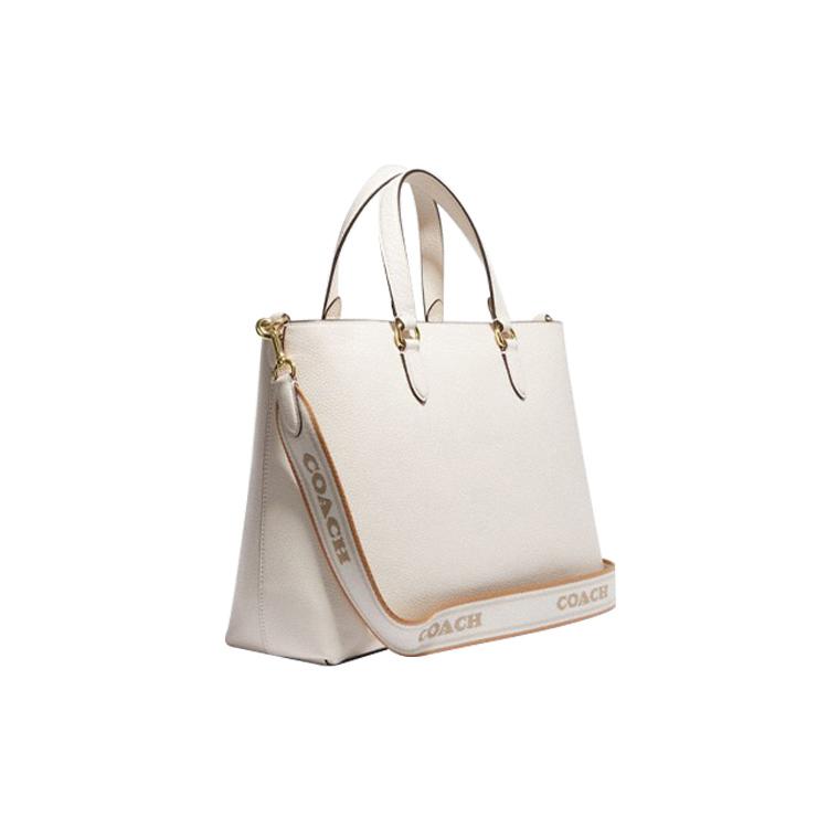 New COACH Cow Leather Handbag, Shoulder Bag, Crossbody Bag Tubas Women's Chalk White CH251-IMCAH