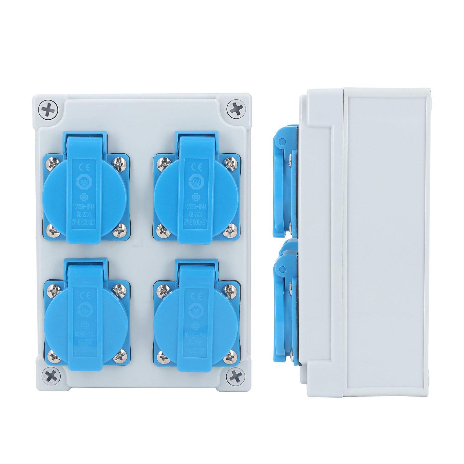 

Європейська настінна розетка 4P IP44 Водонепроникний будівельний розподільник живлення для саду, гаража, ванної кімнати 250В