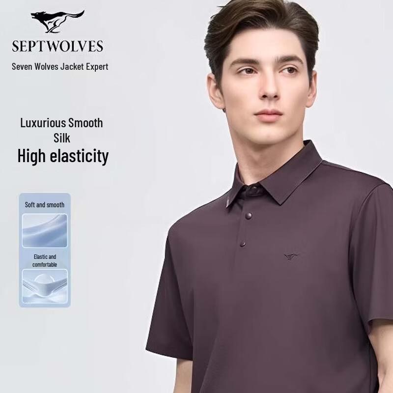

Septwolves Men s Versatile Short-Sleeve Polo Shirt L
