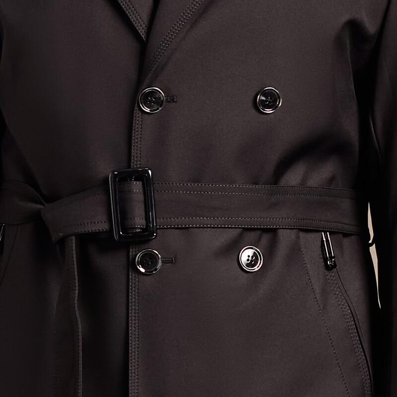 Men's Detachable Wool Lined Business Trench Coat