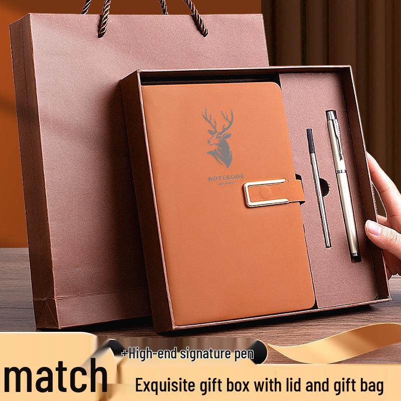 A5 Business Office Notebook with Thickened Pages and Simple Buckle, Ideal for Meetings, Record Keeping, Custom Logo Printable