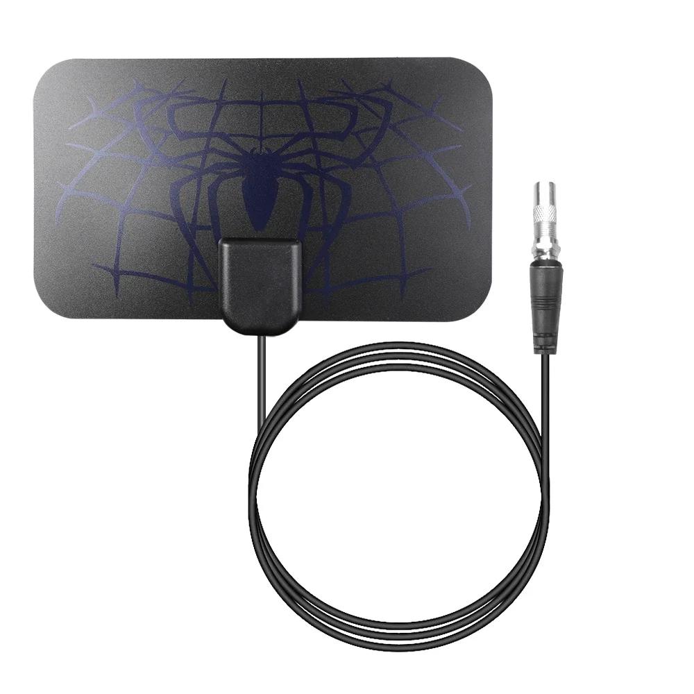 

TV antenna signal amplifier 25db adjustable digital tv dtv digital box 3000 miles active booster indoor car boat camper чорний