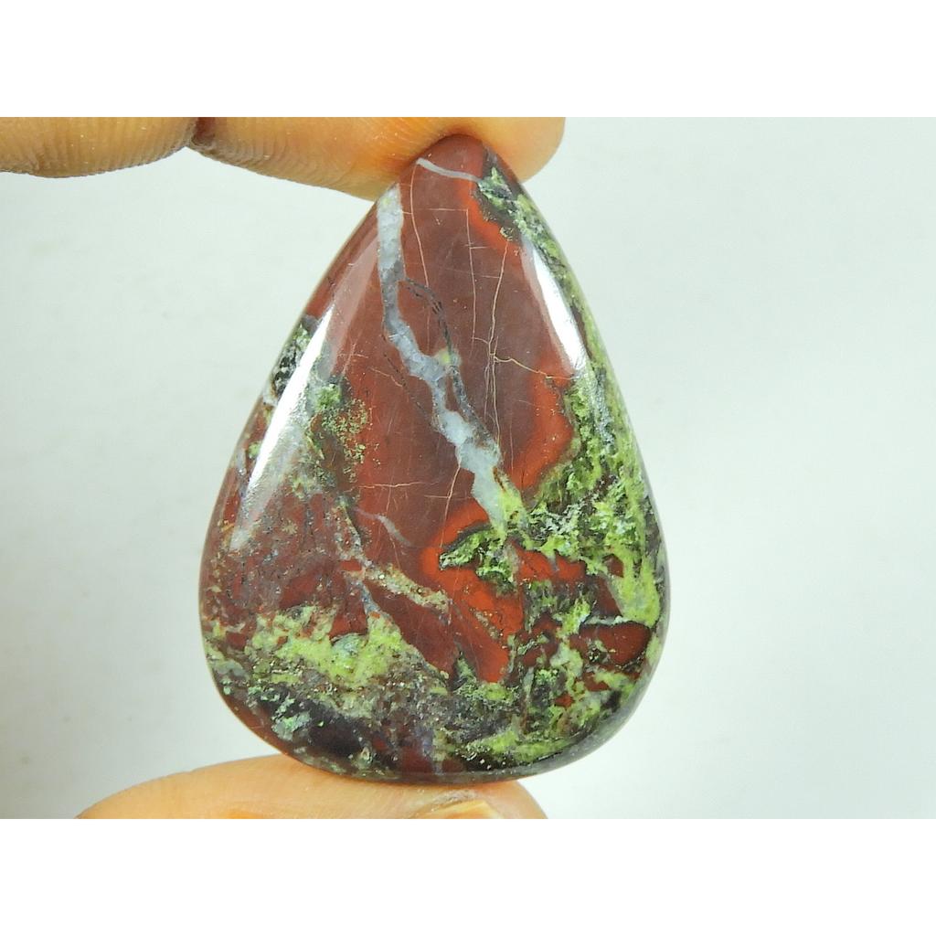 28X38X60 MM Natural Dragon Jasper Pear Shape Cabochon Loose Gemstone 57Cts. SY-484