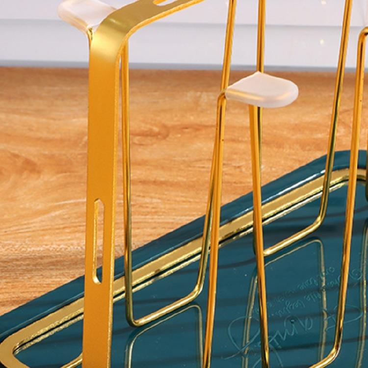 Innovative Glass Cup Drying Rack with Water Catching Feature Home Accessory for Clean and Dry Countertops Storage