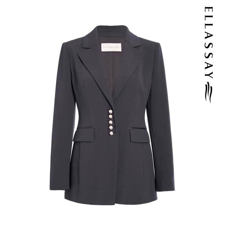 ELLASSAY Women's Triacetate Slim-Fit Blazer
