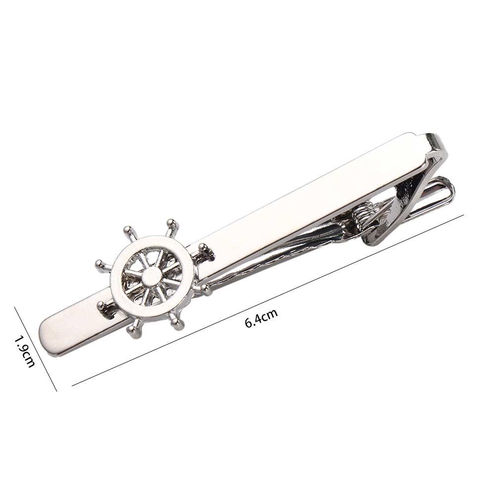 Tie Pin Fashion Jewelry Gift Men Necktie Buckle Necktie Bar Clasp Rudder Tie Clip Clasp Clip