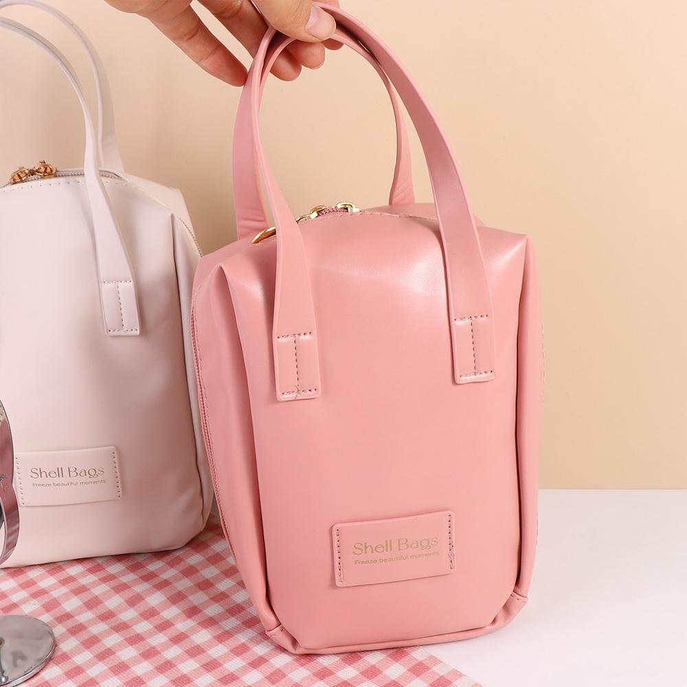 Zipper Makeup Pouch Bag Letter Travel Wash Bag Portable PU Leather Cosmetic Bag  Shopping