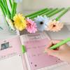Silicone Writing Pen Simulated Gardenia Wedding Sign-in Pen DIY Floral Gel Pen  for Student's Gift