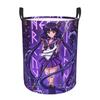 Sailor Moon Sailor Saturn Laundry Basket Collapsible Silence Glaive Clothes Hamper for Household Clothes Storage Organization