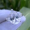 Luxusní prsten kapka vody 6ct laboratorní diamant S925 sterlingové stříbro Zásnubní snubní prsteny pro ženy Svatební jemné party šperky