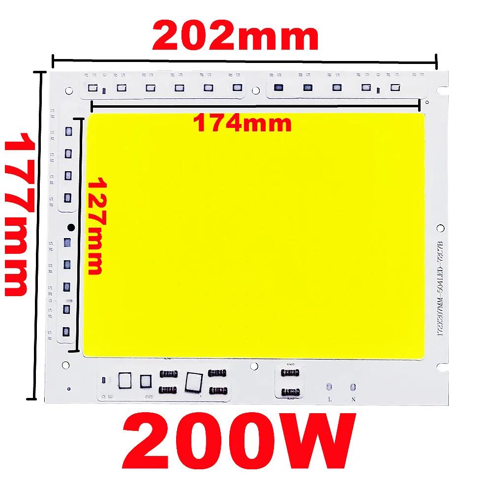 رقاقة LED COB 50 واط 100 واط 150 واط 200 واط 200-240 فولت IC ذكية لا تحتاج إلى محرك مصباح LED لإضاءة الفيضانات مصدر إضاءة DIY