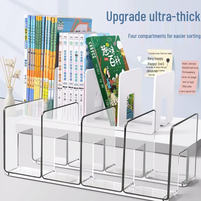 Touch Fish Transparent Acrylic Four-Tier Bookends