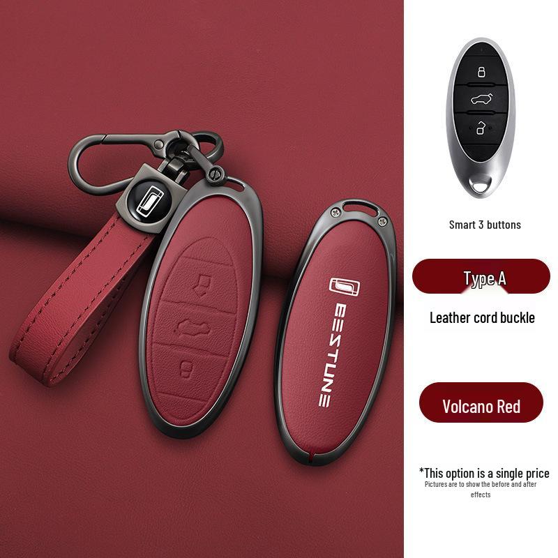 FAW Bestune T77/T99/B70 Car Key Case with Buckle, Full Wrap Shell for T55/T33, Unisex Design