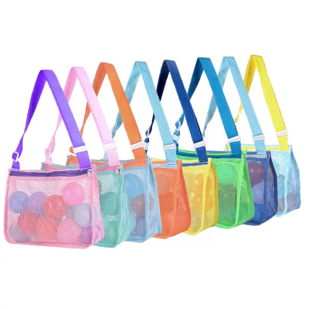 Outdoor Beach Mesh Bag Childen Sand Away Foldable Protable Baby Beach Toys Clothes Bags Kids Toys Storage Sundries Organizers