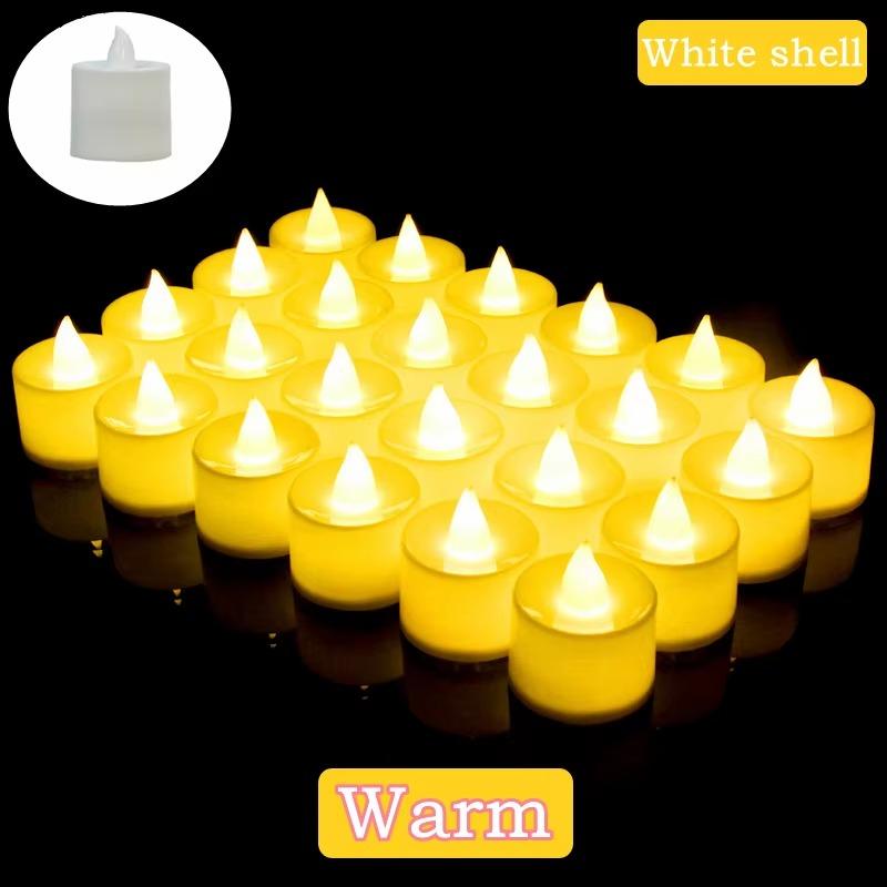 24Pcs Flickering Warm Flame LED Candles Battery Powered Flameless for Kids Bedroom Night Decor