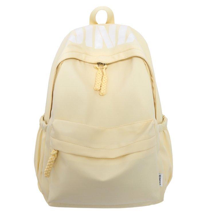 Mochila Escolar Estilo Japonés ins Letra Gran Capacidad Campus Ligera Simple para Viajar Versátil Mochila para Estudiante de Secundaria
