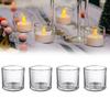 Votive Clear Glass Candle Holders Mini Candle Tea Light Holders Decor Christmas