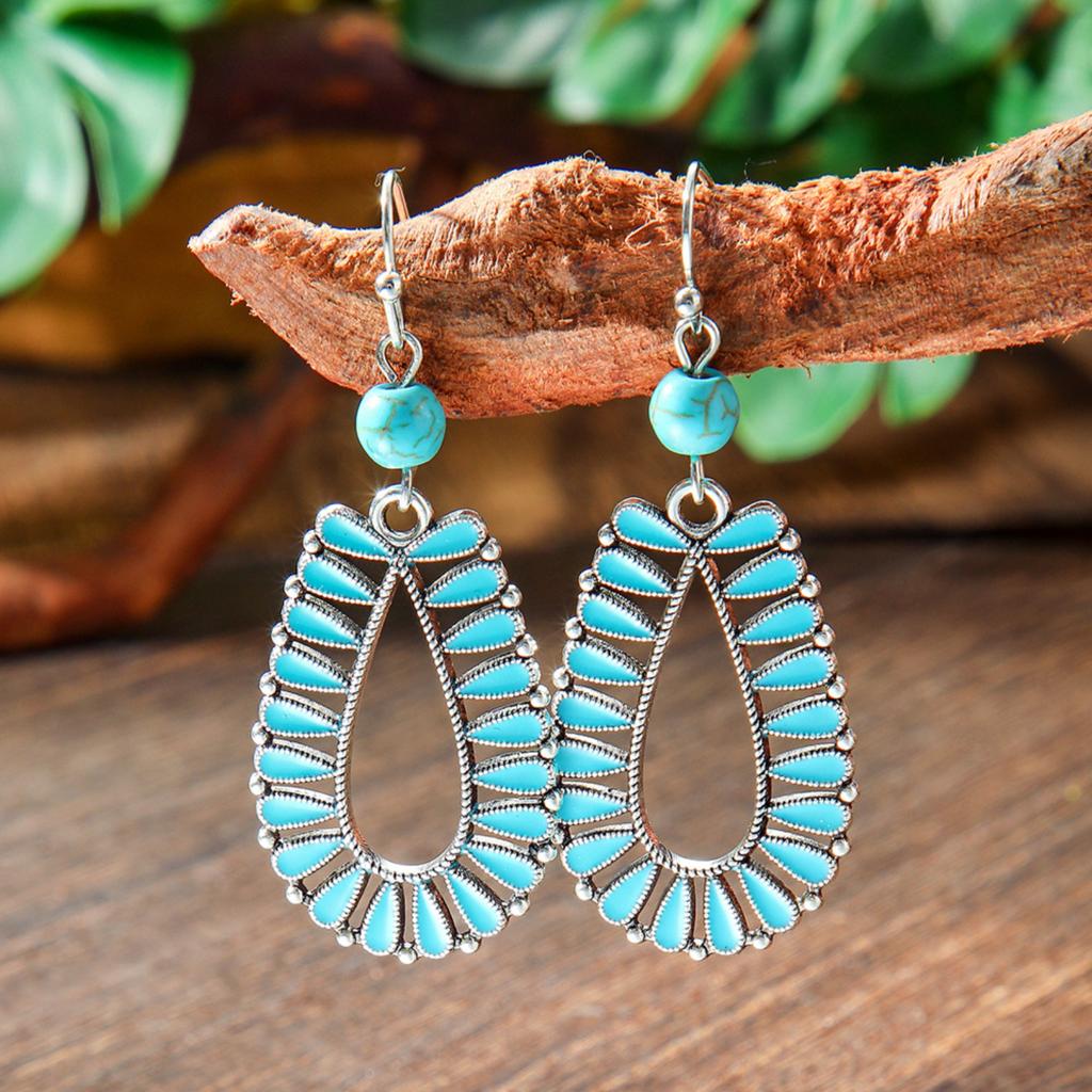 Personalized Vintage Blue Crystal Women's Earrings Generous Earrings