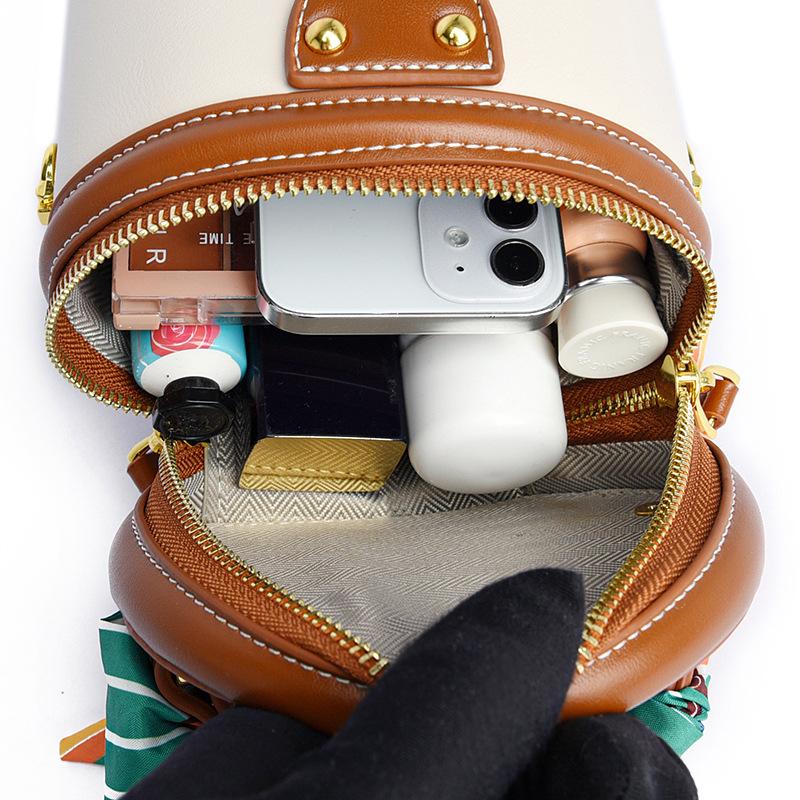 Handbag Women's New Fashion Shoulder Bag Crossbody Bag Versatile Cylinder Bag