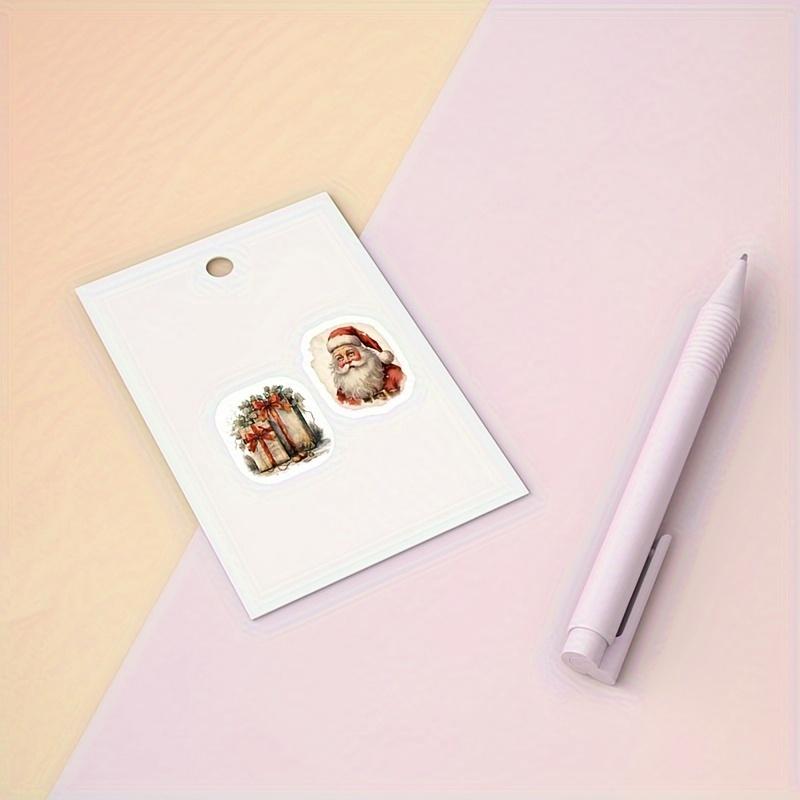 250pcs Vintage Christmas Stickers Self Adhesive Gift Wrapping Card Scrapbooking Christmas Tree Decoration Festive Craft Supplies
