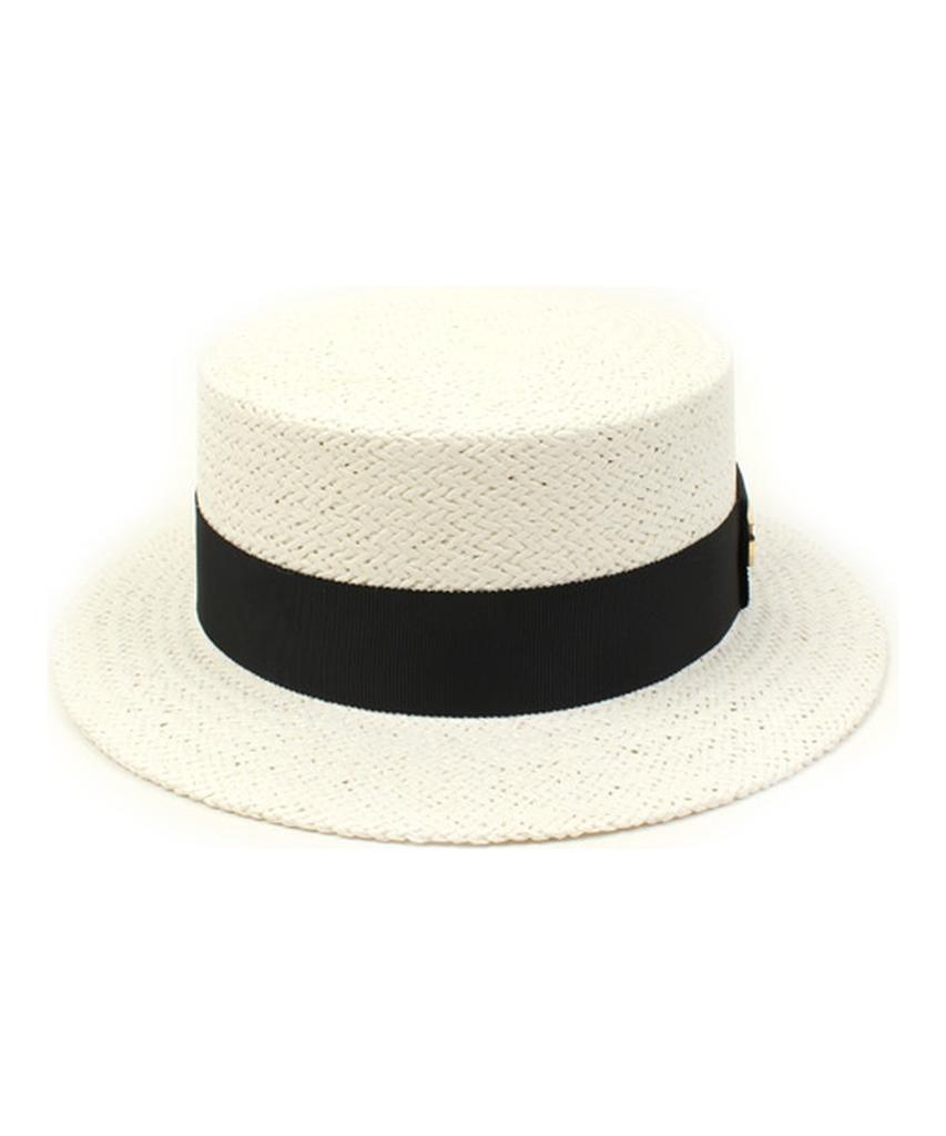 White Flat Short Panama Hat