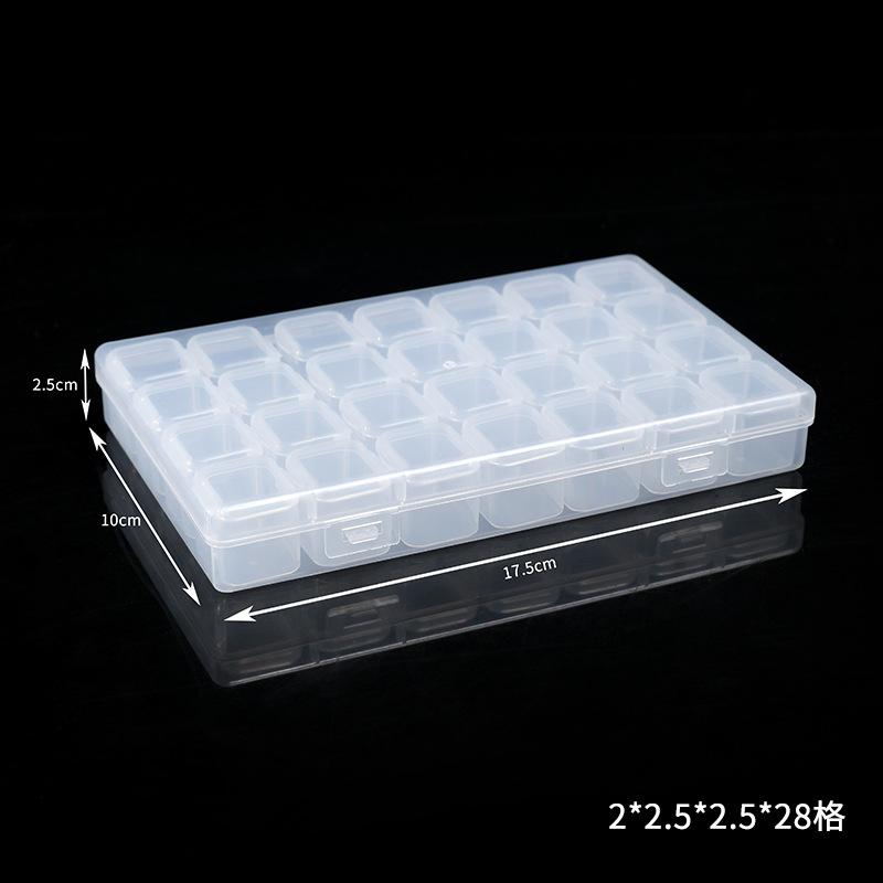 28 Grids 56 Grids Nail Art Colorful Jewelry Box Storage Box, Separately Opened Mini Drill Box Plastic Box Component Box