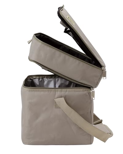 Kapitän Hirsch (Kapitän Hirsch) Kühltasche, Faltbar und Robust, Doppelgrößen-Kühltasche, 6L (oben) / 15L (Unten), Khaki, Monte (UE-648)