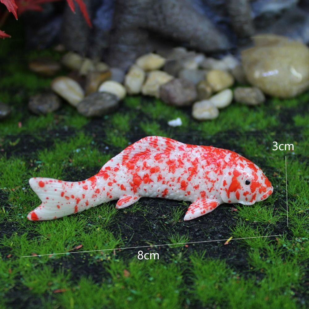 Cartoon Mini Koi Fish Ornament Resin Crafts Small Fish  Statue Kids Gift Carp Figurines  Aquarium