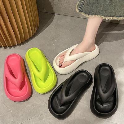 Women's Thick-Soled Flip-Flops: Enhanced Comfort, Non-Slip, Trendy Summer Beach Sandals