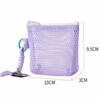 New Dopamine Color Mesh Storage Bag Toiletry Candy Color Coin Purse Handheld Zipper Closure Travel Storage Pouch Travel Storage