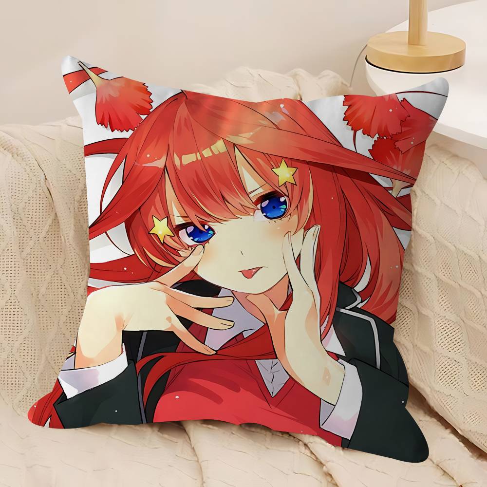 Anime N-Nakano-Itsuki Cushion Cover Inches Farmhouse Decor Home Throw Pillow Covers For Couch Decorations