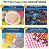Diamond painting Christmas tree winter snow aurora DIY 5D home room decoration kit
