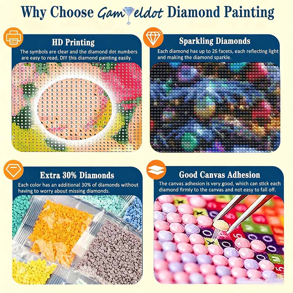 Diamond painting Christmas tree winter snow aurora DIY 5D home room decoration kit
