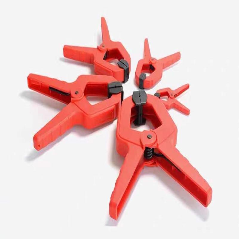 Heavy Duty Woodworking Spring Clamp 2/3/4 Inch Plastic Nylon Grip Strong A Type Carpenter Clip Tool Gripper for Wood Clamping