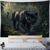 Animal oil painting tapestry, tiger lion elephant wolf, art decoration, wall hanging, hippie, home background cloth, bedroom