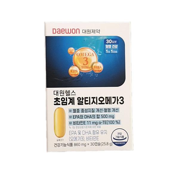 

Daewon Pharmaceutical Supercritical rTG Omega-3 860mg x 30 Capsules One thing