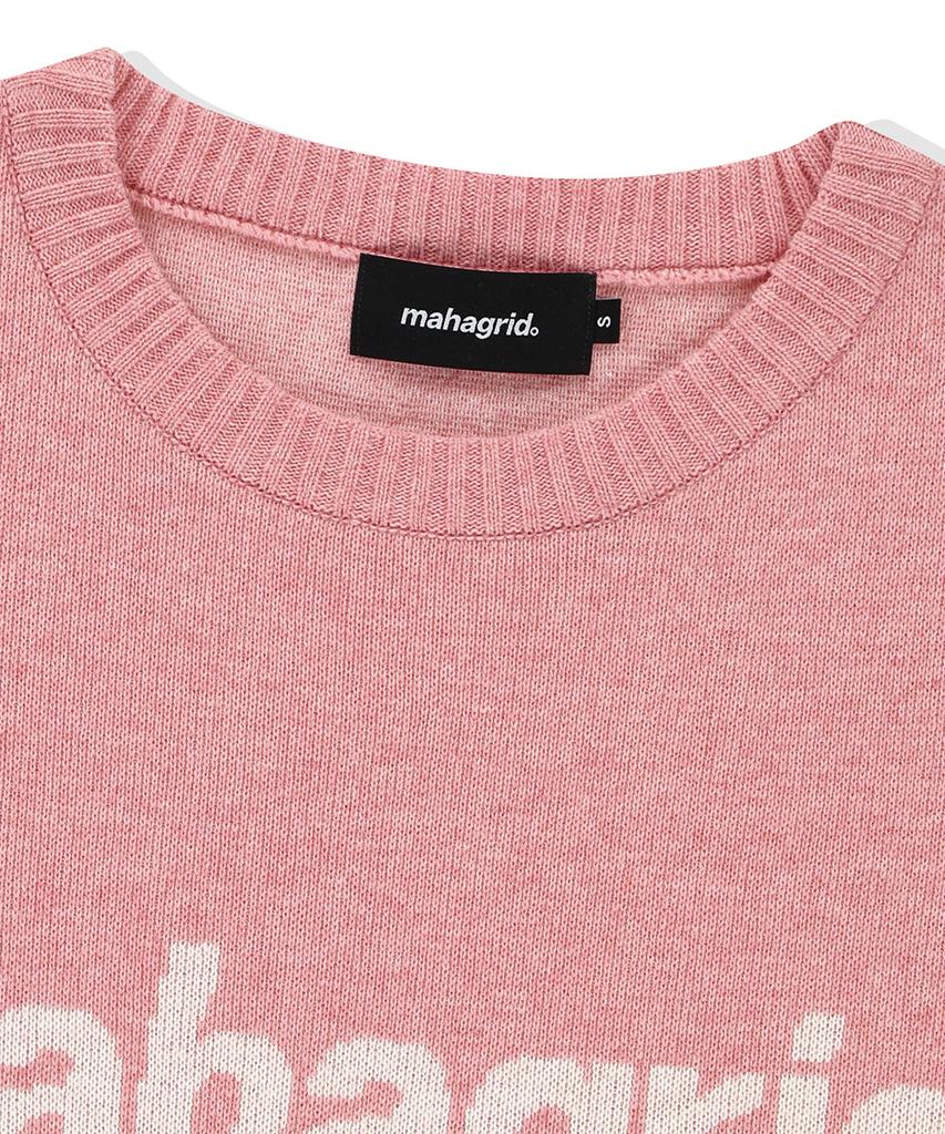 MAHAGRID Basic Logo Knit Sweater Pink(Mg2Efmk620A)
