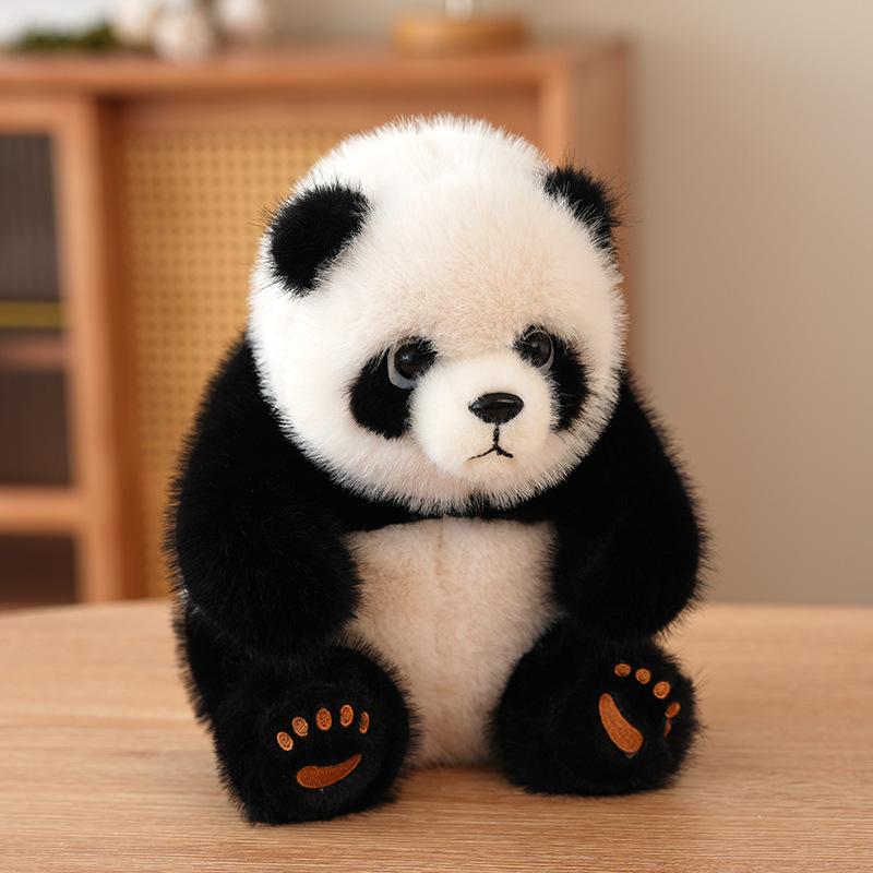 Niedlicher Nationaltier Riesenpanda Eisbär Puppe Plüschtier Simulation sitzende Panda-Puppe Kinder Geburtstagsgeschenk