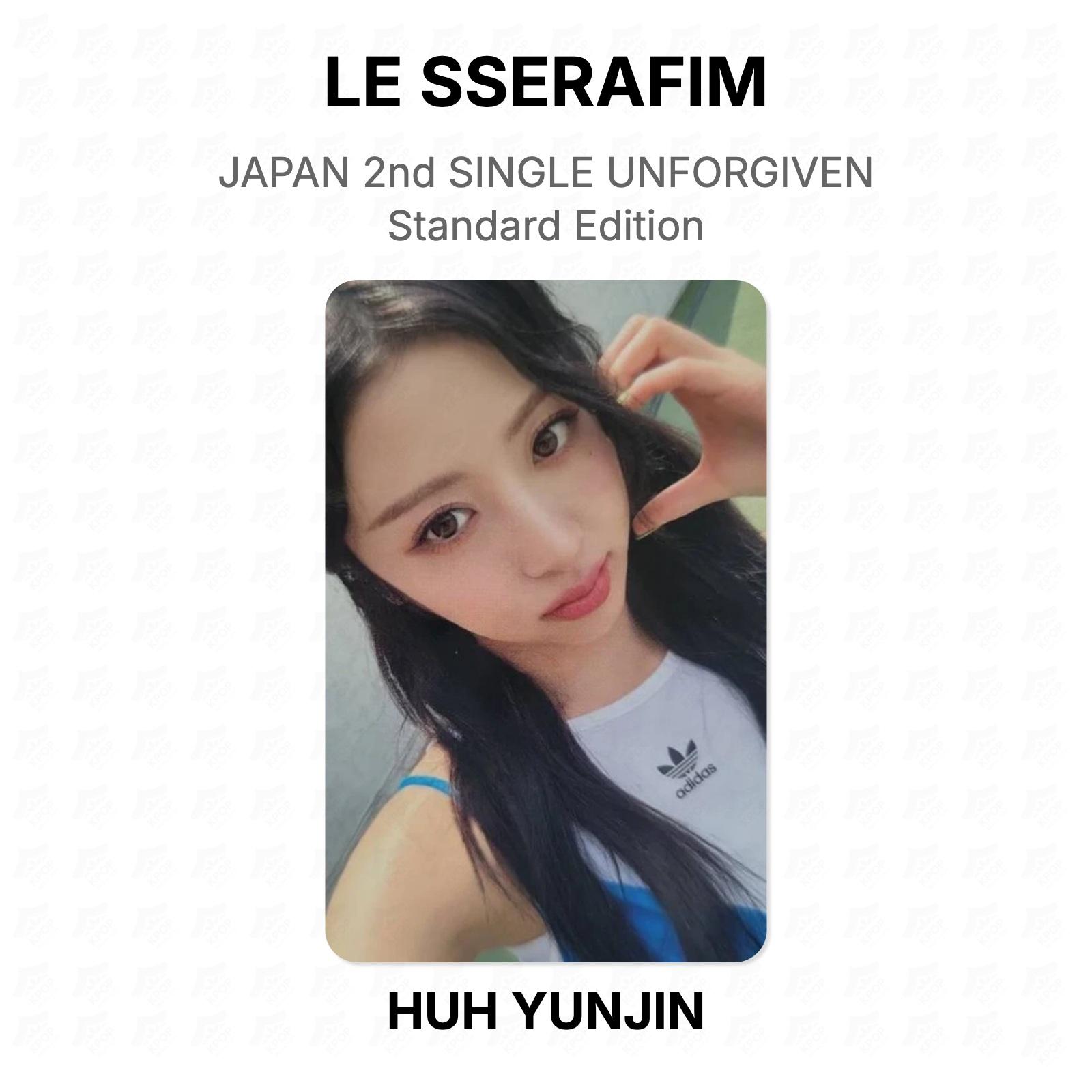 LE SSERAFIM JAPAN 2nd SINGLE UNFORGIVEN Standard Edition Official Photocard HUH YUNJIN