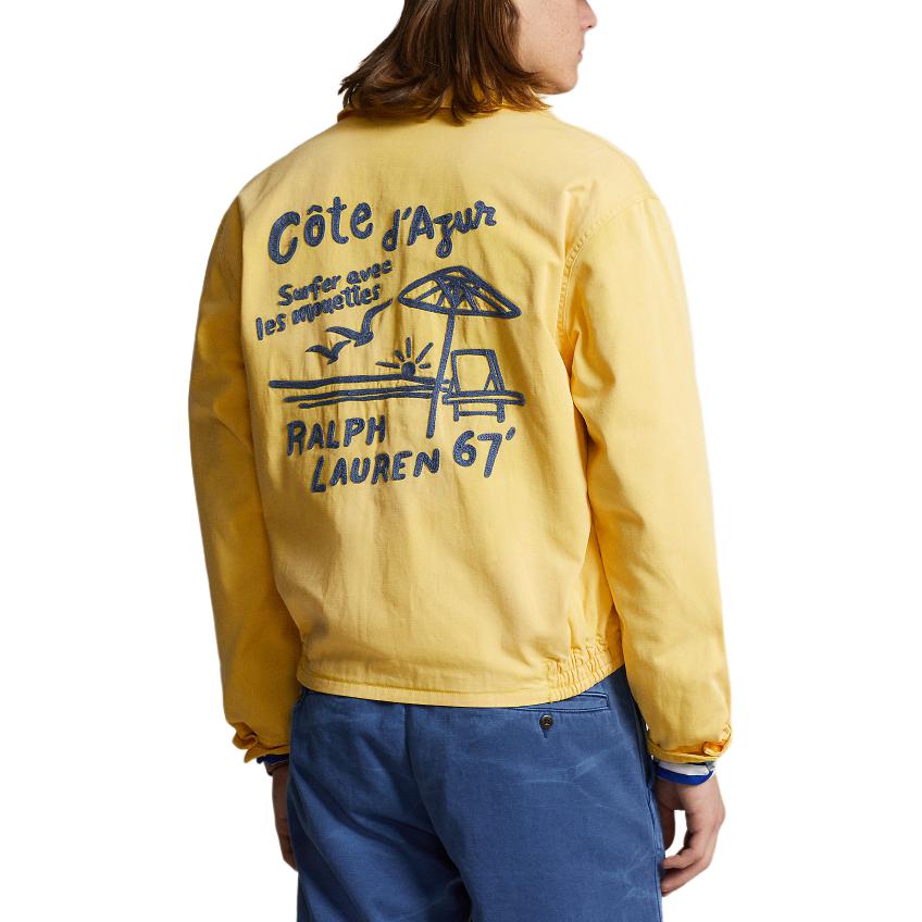 Polo Ralph Lauren Ss24 Letter Number Embroidered Casual Long Sleeve Jacket Men Jackets Lemon-Yellow MNPOOTW16021383-730