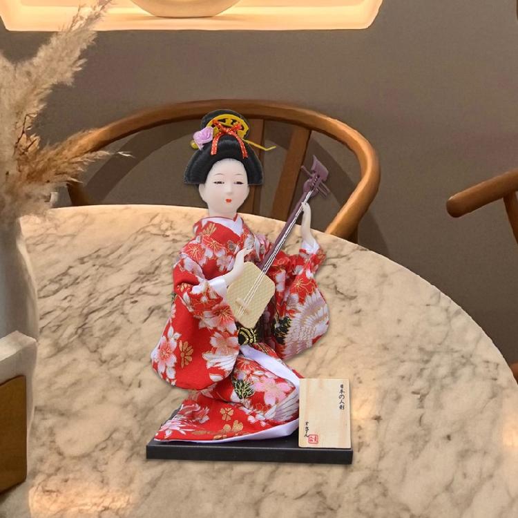 Beautifully 12Inch Kimono Toy Figurines Optional Cloth Statue for Japanese Culture Enthusiasts and Collectors