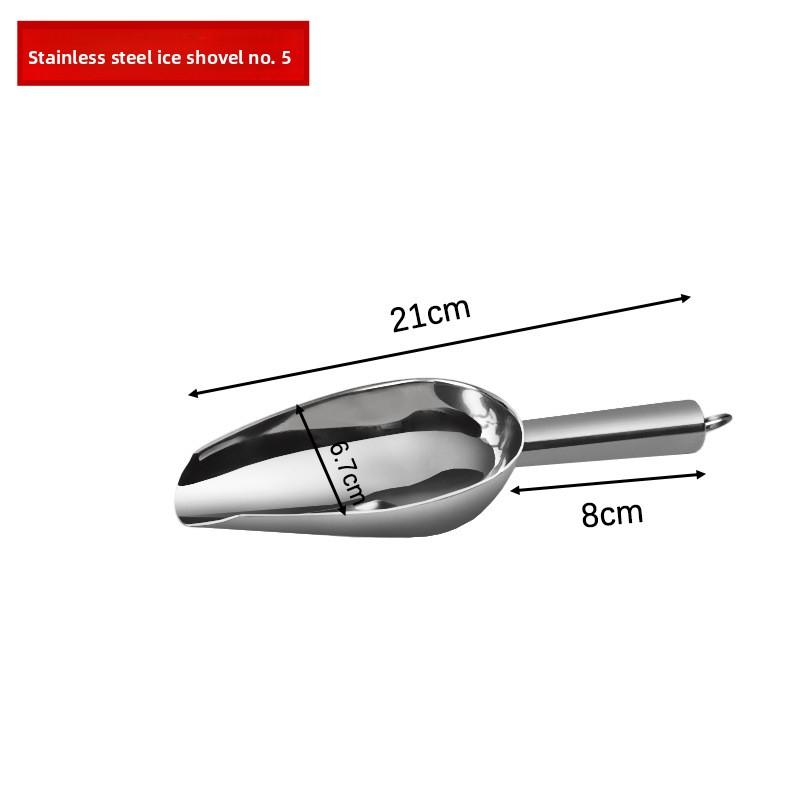 

Stainless Steel One-piece Ice Spatula, 10-inch Flour, Tea, Popcorn and Food Spatula, Milk Tea Shop Ice Maker No. 5 stainless steel ice shovel