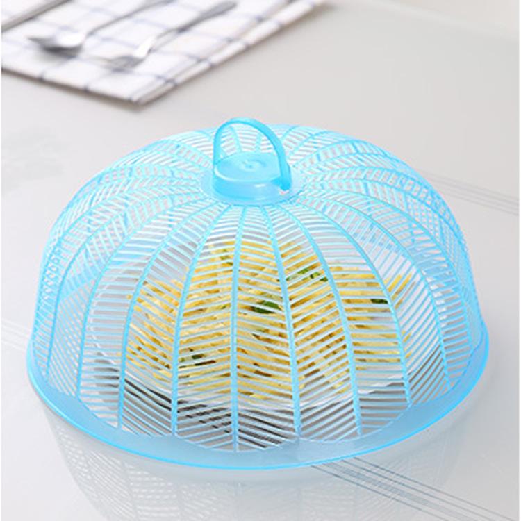 

Небольшой круглый стол, крышка для еды для домашней кухни, защита от мух и комаров синий