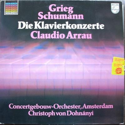 LP-skiva EDVARD GRIEG ROBERT SCHUMANN CL Pianokonserterna 6527040 Philips 1985 Nederländerna Klassisk Begagnad
