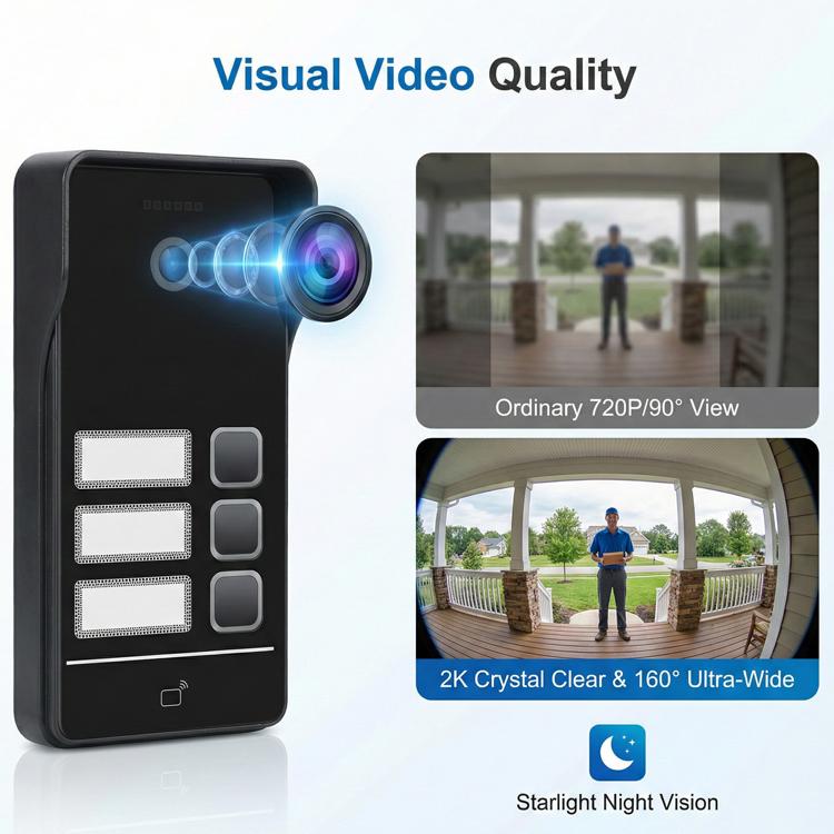 Hiwink HW-FV5206 2K IP Video Door Phone with Face Palm Recognition IC NFC Access Control IR Night Vision Doorbell